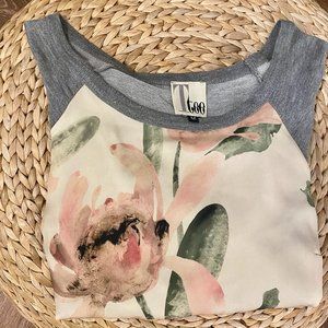 Anthropologie | Ttee brand Silky and Jersey baseball style shirt